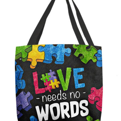 Autism Lives Matter Contrast Handle Bag Autism Awareness Autistic Women Tote Bag 