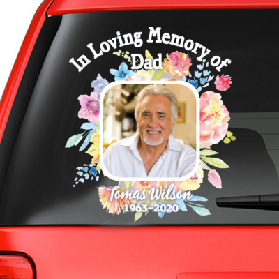 Custom Memory Sticker : In Loving Memory (Dad – Mom) 1806